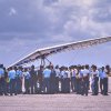 Les militaires brésiliens sont là pour l’accueil à l’aéroport de Natal.